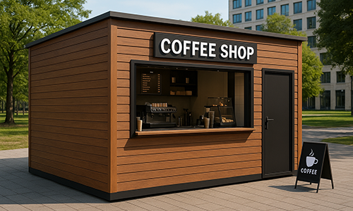 MS Coffee Shop Portable Cabins – A Modern Business Trend by A N Portable Cabins Industry